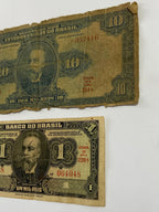 Cédulas Antigas Do Brasil - 10 Mil Réis E 1 Mil Réis