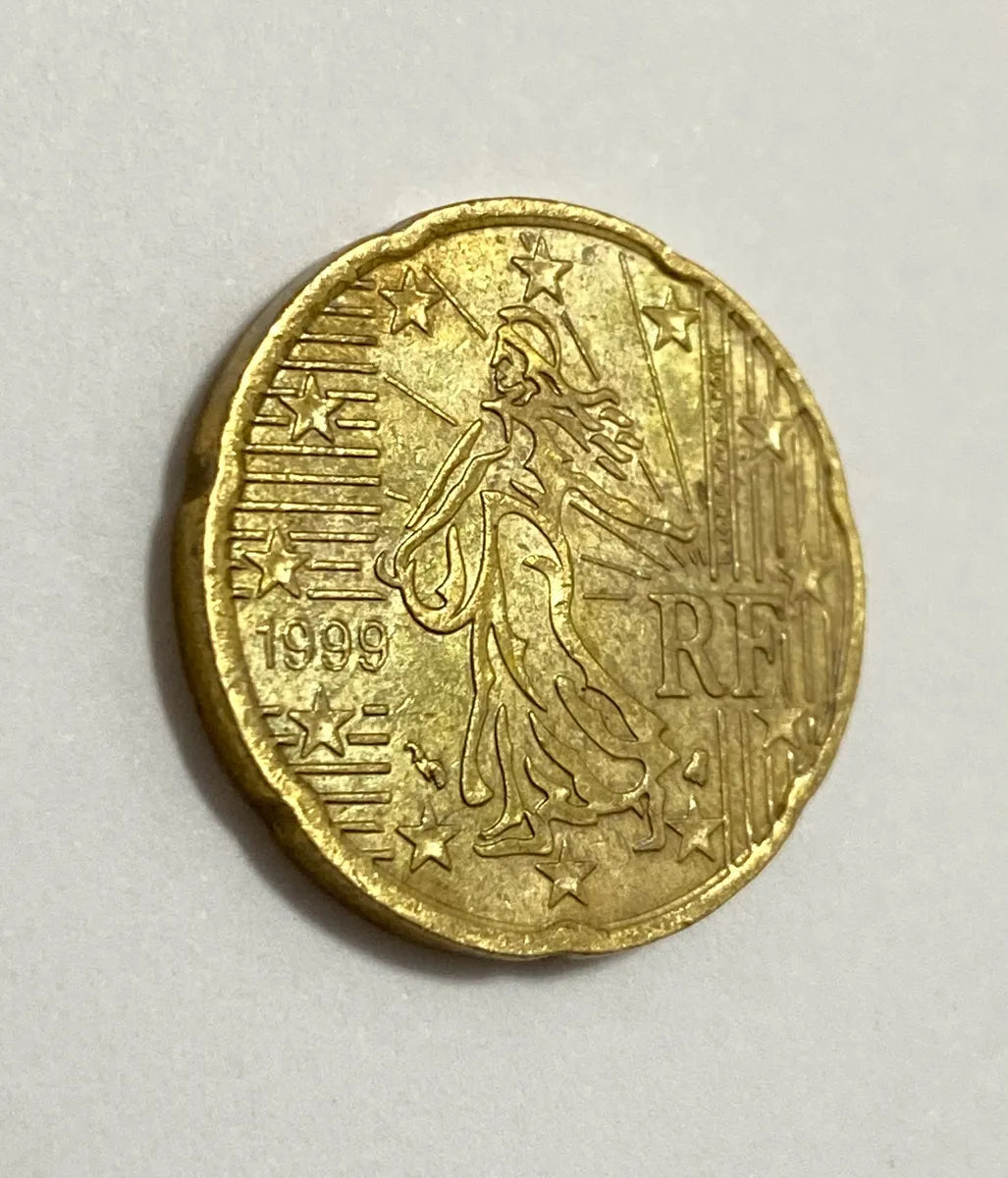 Moeda Antiga 20 Euro Cent 1999 França