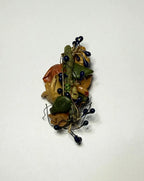 Broche Antigo Floral Rosas Artesanal Anos 60/70