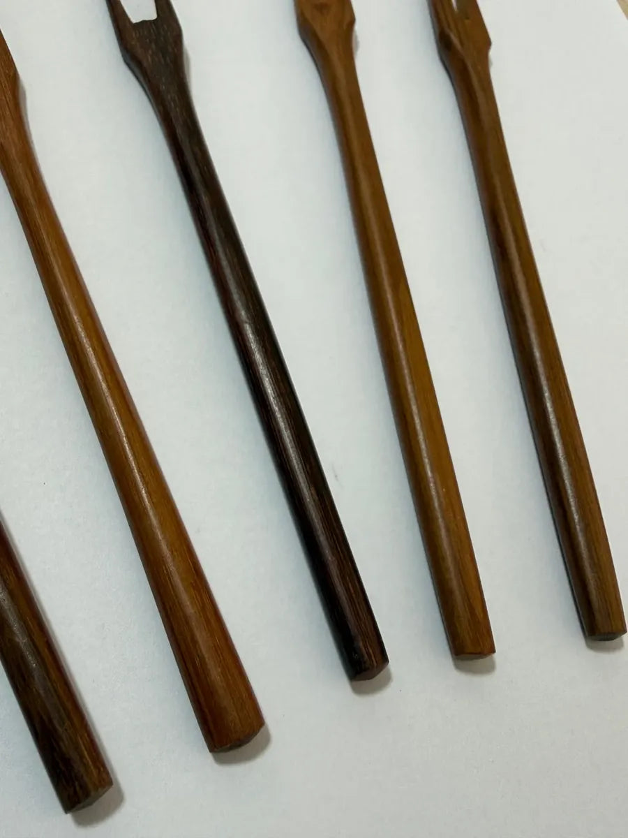 Conjunto 6 Garfinhos Antigos De Madeira Nobre Para Petiscos