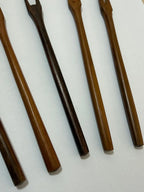 Conjunto 6 Garfinhos Antigos De Madeira Nobre Para Petiscos