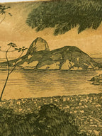 Gravura Antiga Pão De Açucar - Rio De Janeiro 28x16,5cm