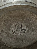 Copo Antigo Estanho Tumasek Pewter Malasia Cenas Em Relevo