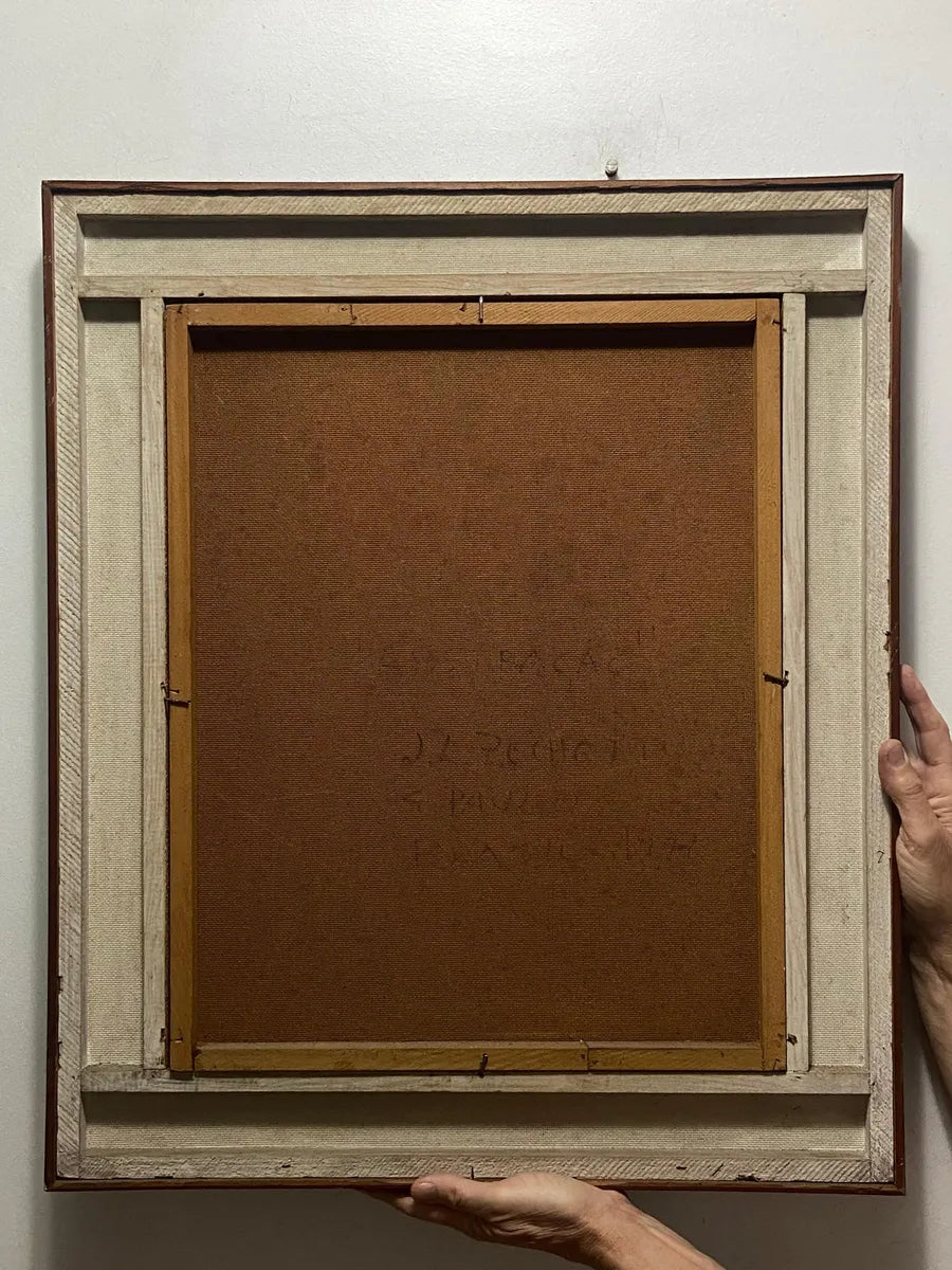 J. L Zechetto 1977 - Quadro Pintura Óleo Sobre Tela Abstrata