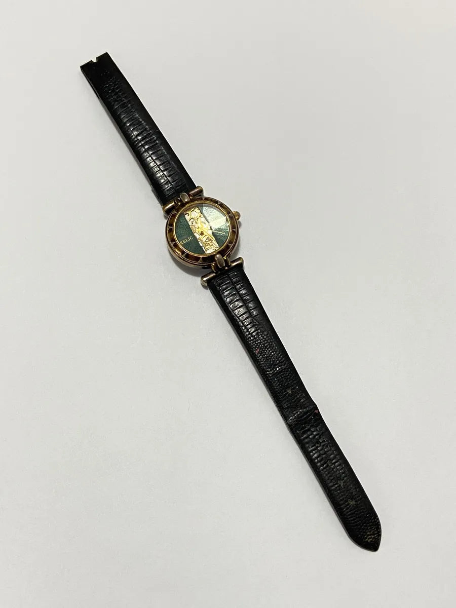 Relógio Antigo Relic Japan Zr-73511 Dourado