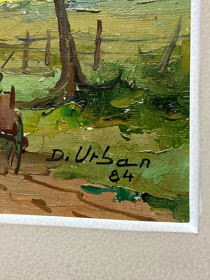 D. Urban 1984 - Quadro Antigo Ost Paisagem Rural Brasileira