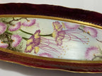Travessa De Porcelana Antiga Florida Pintada À Mão Assinada