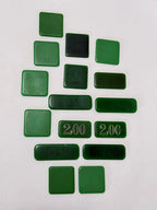 Fichas Antigas Galalite Verde Variada Jogo Lote 16