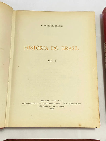 Coleção Livros História Do Brasil - Claudio M. Thomas (1967)