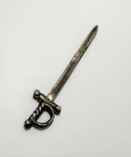 Mini Espada Decorativa Antiga Prata 5,5cm
