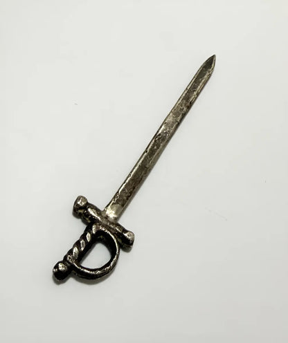 Mini Espada Decorativa Antiga Prata 5,5cm