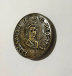 Emblema Medalha Rainha Elizabeth Ii Em Metal Antigo
