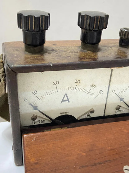 Medidor Antigo De Corrente E Tensão - Década De 50