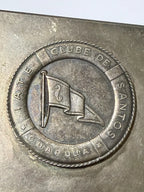 Troféu Antigo Iate Clube De Santos Caça Submarina 1974 Prata