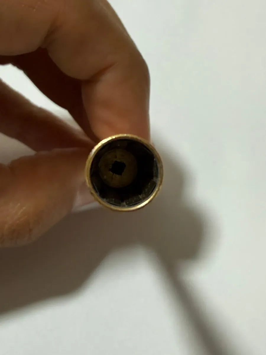 Limpador De Cachimbo Antigo Retrátil Metal Dourado