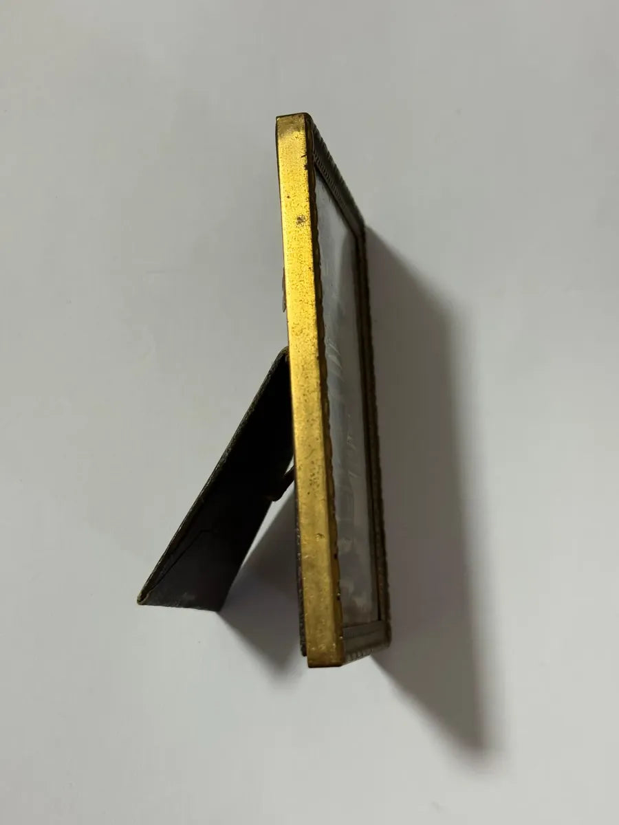 Porta Retrato Antigo Metal Dourado Palácio Schonbrunn Viena