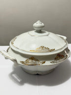 Sopeira Antiga Porcelana Real Brasil Ouro