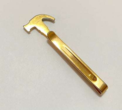 Prendedor De Gravata Swank Antigo Martelo Dourado Anos 60 Dourado