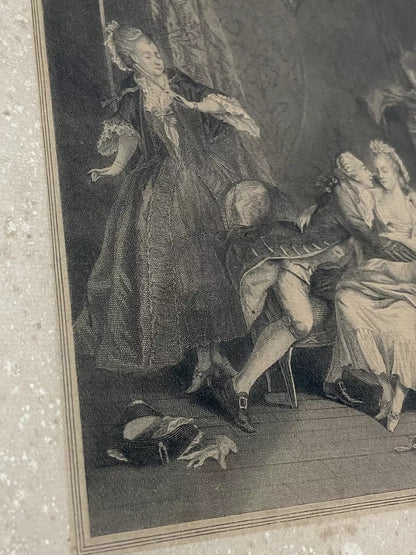 Gravura Antiga Romântica Sec. Xviii/xix Aristocracia França