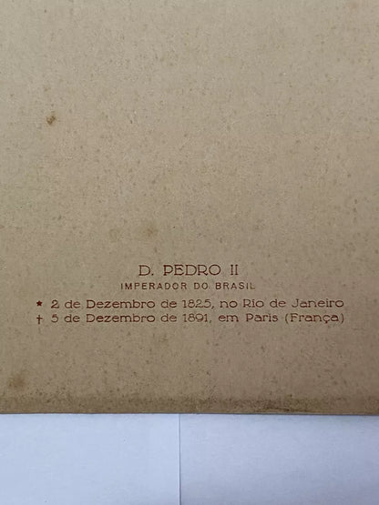 Gravura Antiga De Dom Pedro Ii Com Assinatura