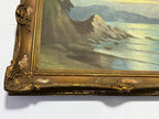 Quadro Antigo Pintura A Óleo Marinha Assinado Matteucci