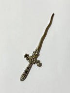Abridor De Cartas Antigo Espada Medieval Metal Curva 16cm