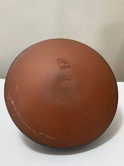 Escultura Cônica Em Cerâmica Com Acabamento Artesanal Antiga