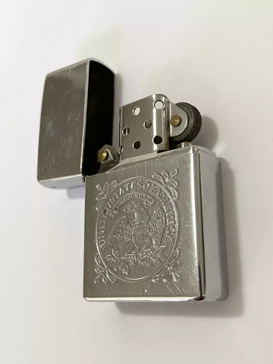 Isqueiro Antigo Prata Usa United States Of America