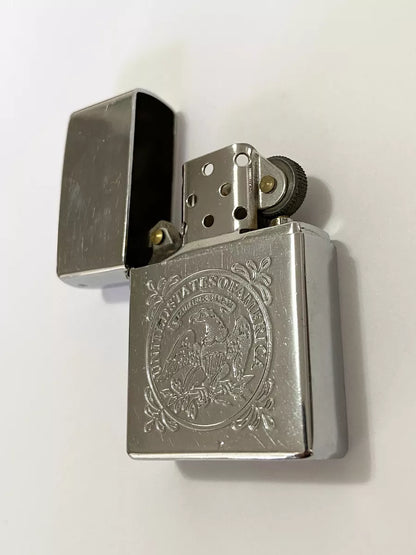 Isqueiro Antigo Prata Usa United States Of America