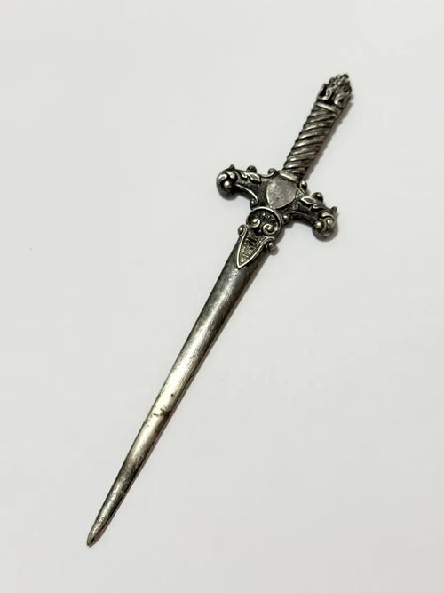 Abridor De Cartas Antigo Espada Medieval Em Metal