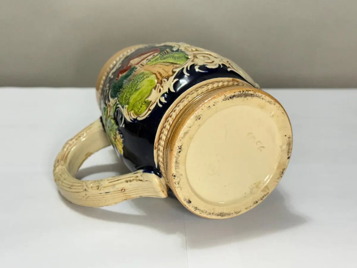 Caneca Alemã Antiga Heidelberg Cerâmica Relevo
