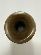 Castiçal Antigo Em Metal Dourado 9x8cm Bronze