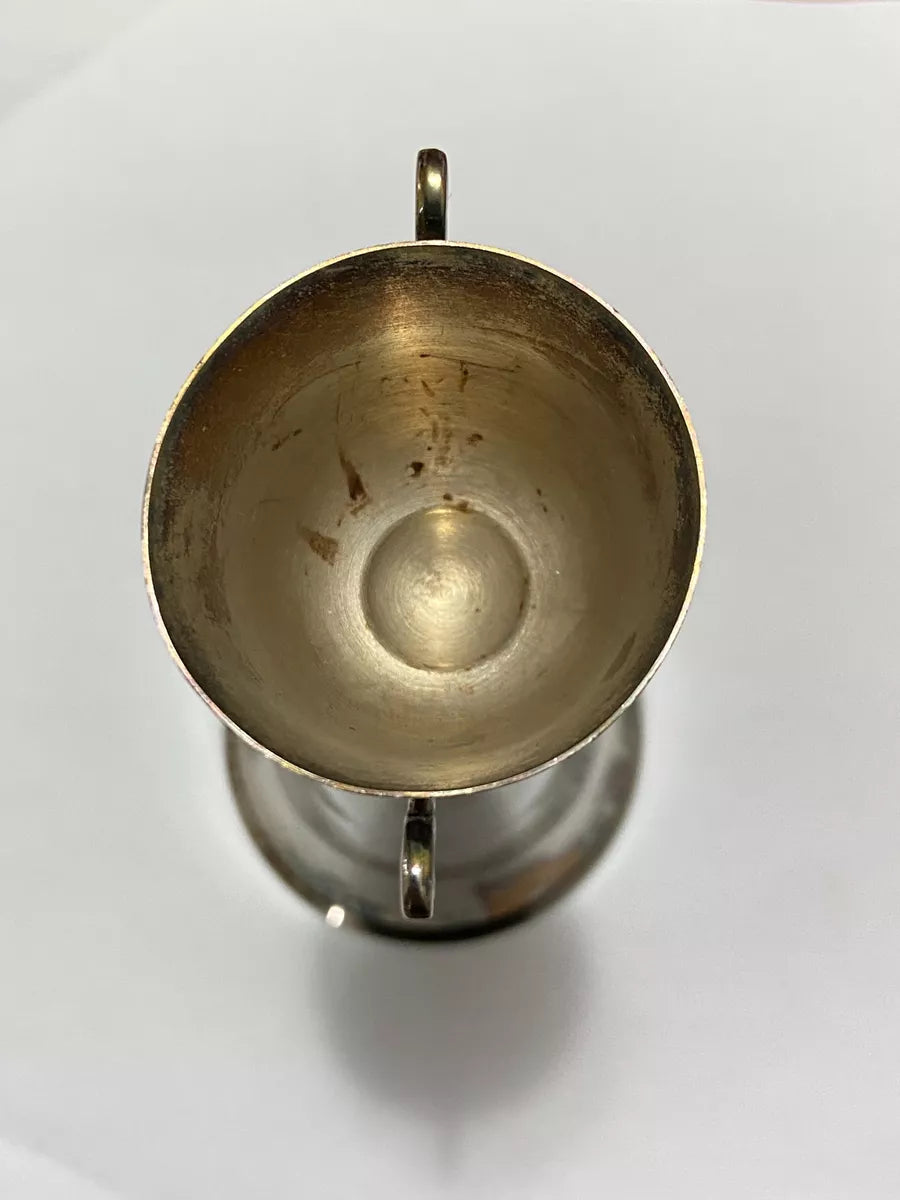 Antiga Raro Copo Cálice De Casamento Coração Cor Prata Prateado