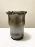 Copo Antigo Metal Estanho Com Detalhes Na Borda Decada De 50