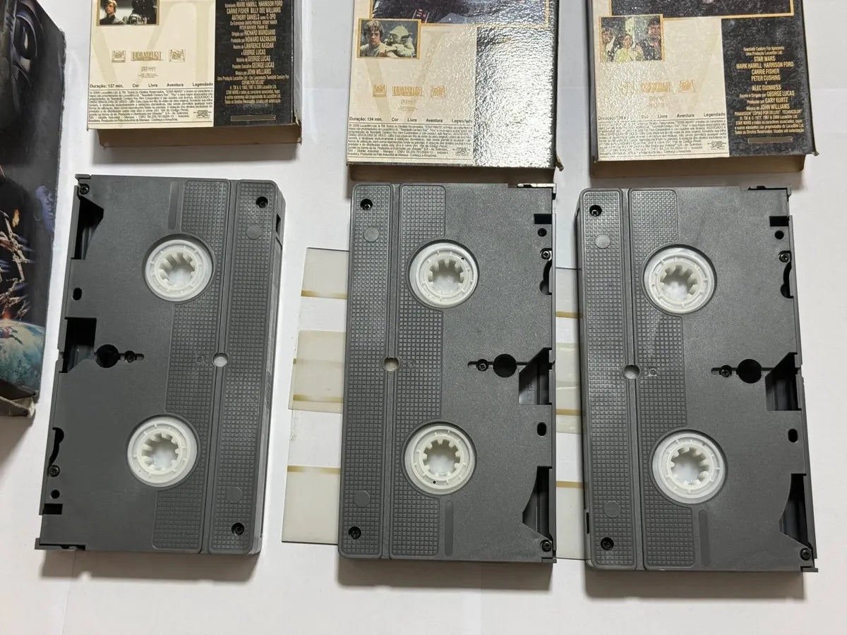 Star Wars Trilogia Clássica Vhs Box 3 Fitas Antigas Coleção