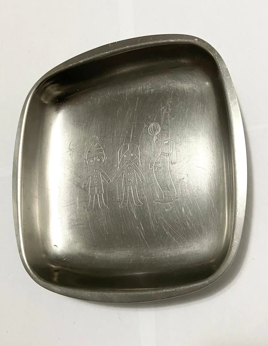 Antigo Prato Infantil Inox Hercules 18-8