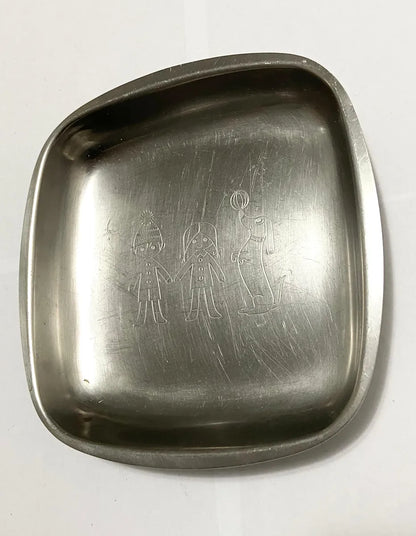 Antigo Prato Infantil Inox Hercules 18-8