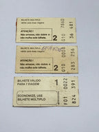 Lote 3 Bilhetes Antigos Metrô Sp Cptm Colecionáveis