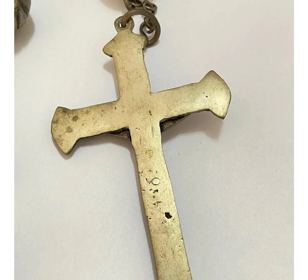 Magnífico Terço Gigante Antigo Em Alpaca 2 Metros