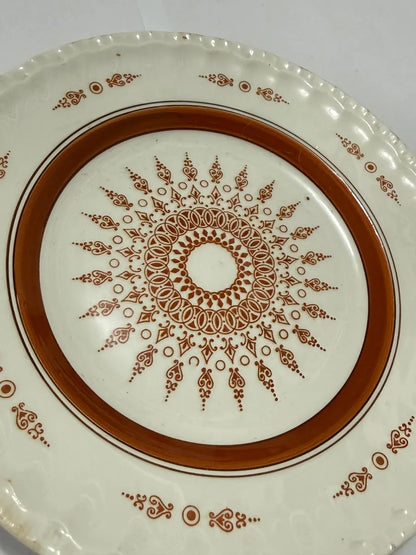 Antigo Prato Cerâmica Porto Ferreira Geométrico / Ornamental
