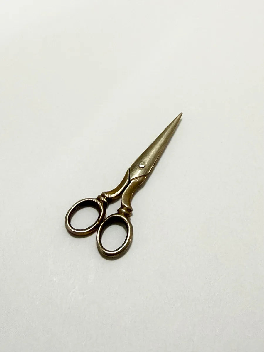 Tesoura Miniatura Antiga Prata 3,5cm