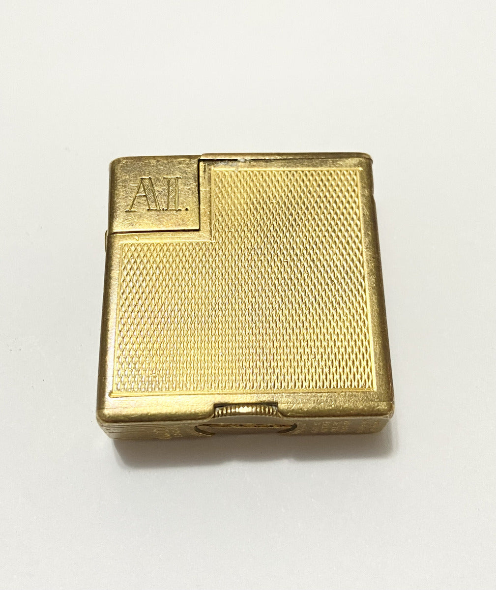 Isqueiro Antigo Dunhill London Folhado Ouro