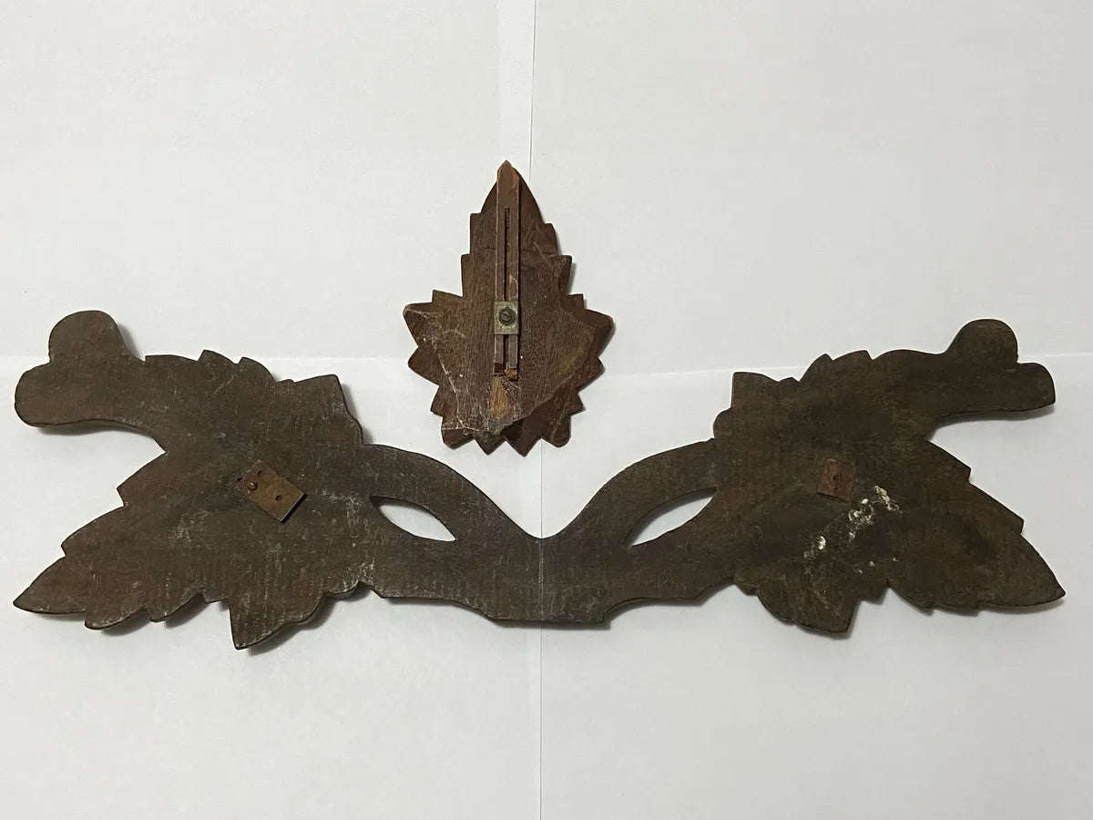 Peças Originais De Relógio Cuco Antigo - Madeira Entalhada