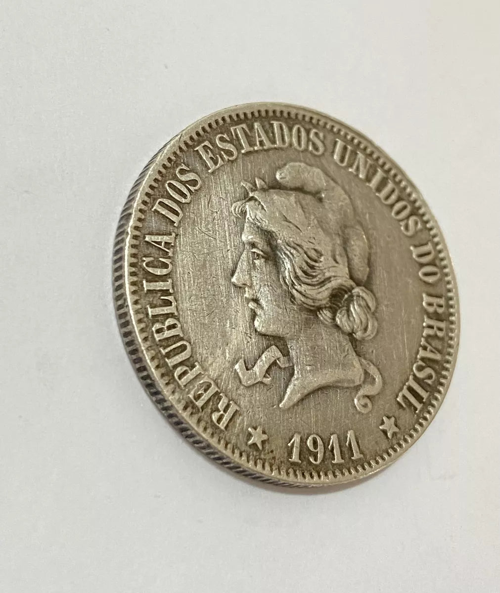 Moeda Prata 2000 Reis 1911