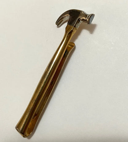 Prendedor De Gravata Swank Antigo Martelo Dourado Anos 60 Dourado