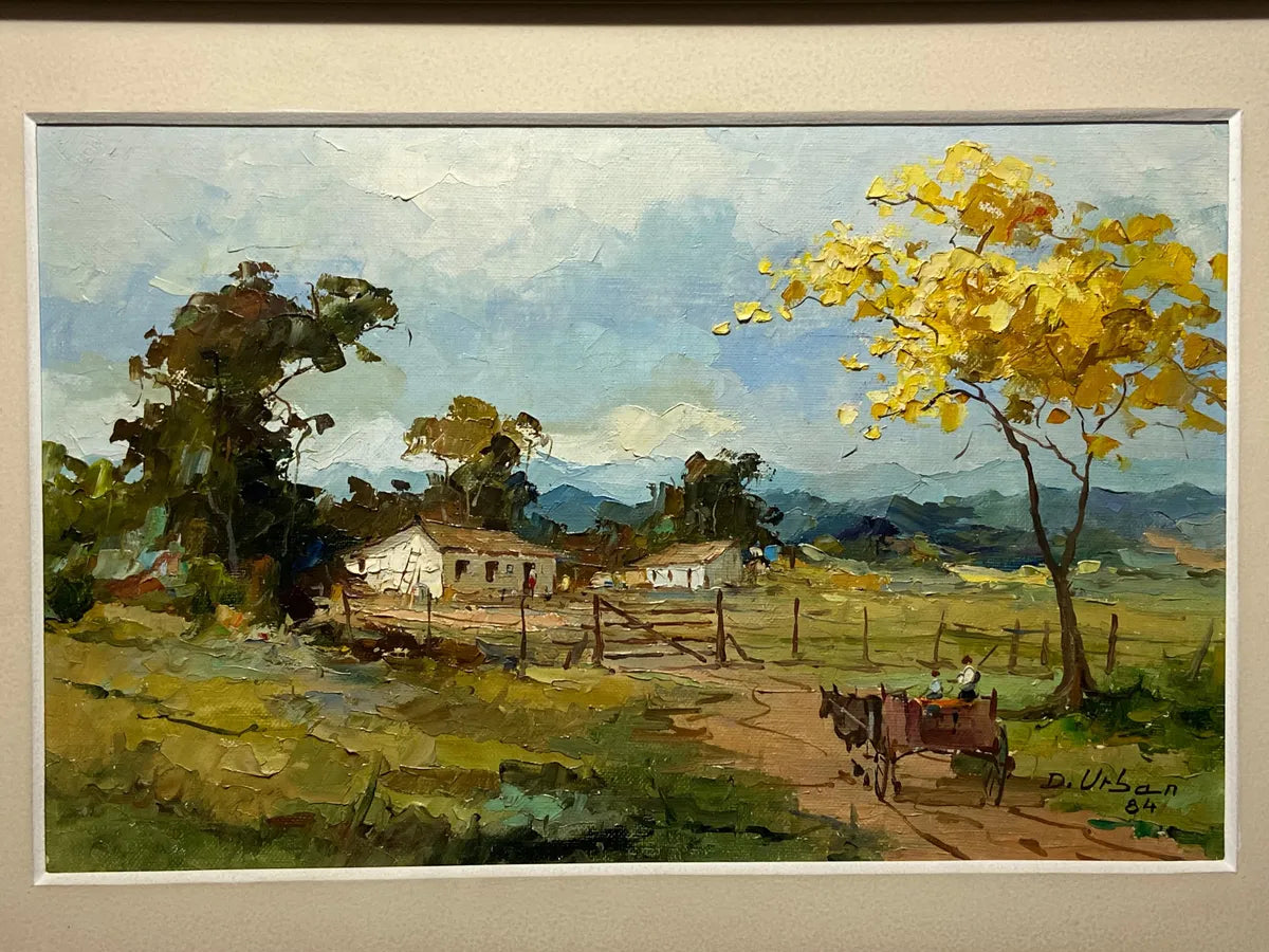 D. Urban 1984 - Quadro Antigo Ost Paisagem Rural Brasileira