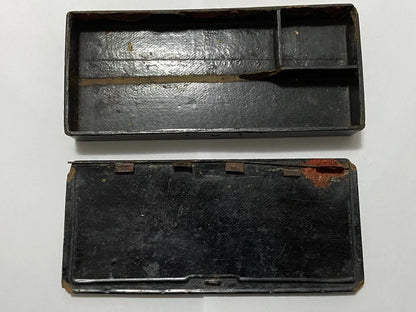 Caixa Antiga Oriental Em Laca Com Pintura