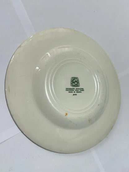 Antigo Prato Cerâmica Porto Ferreira Geométrico / Ornamental