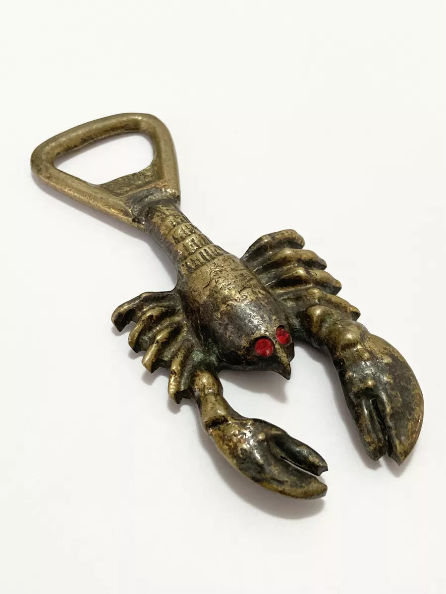 Antigo Abridor De Garrafas Lagosta Bronze