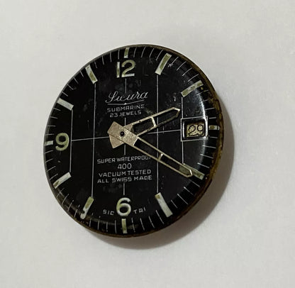 Relógio Antigo Sicura Submarine 400 23 Jewels -maquina Peças